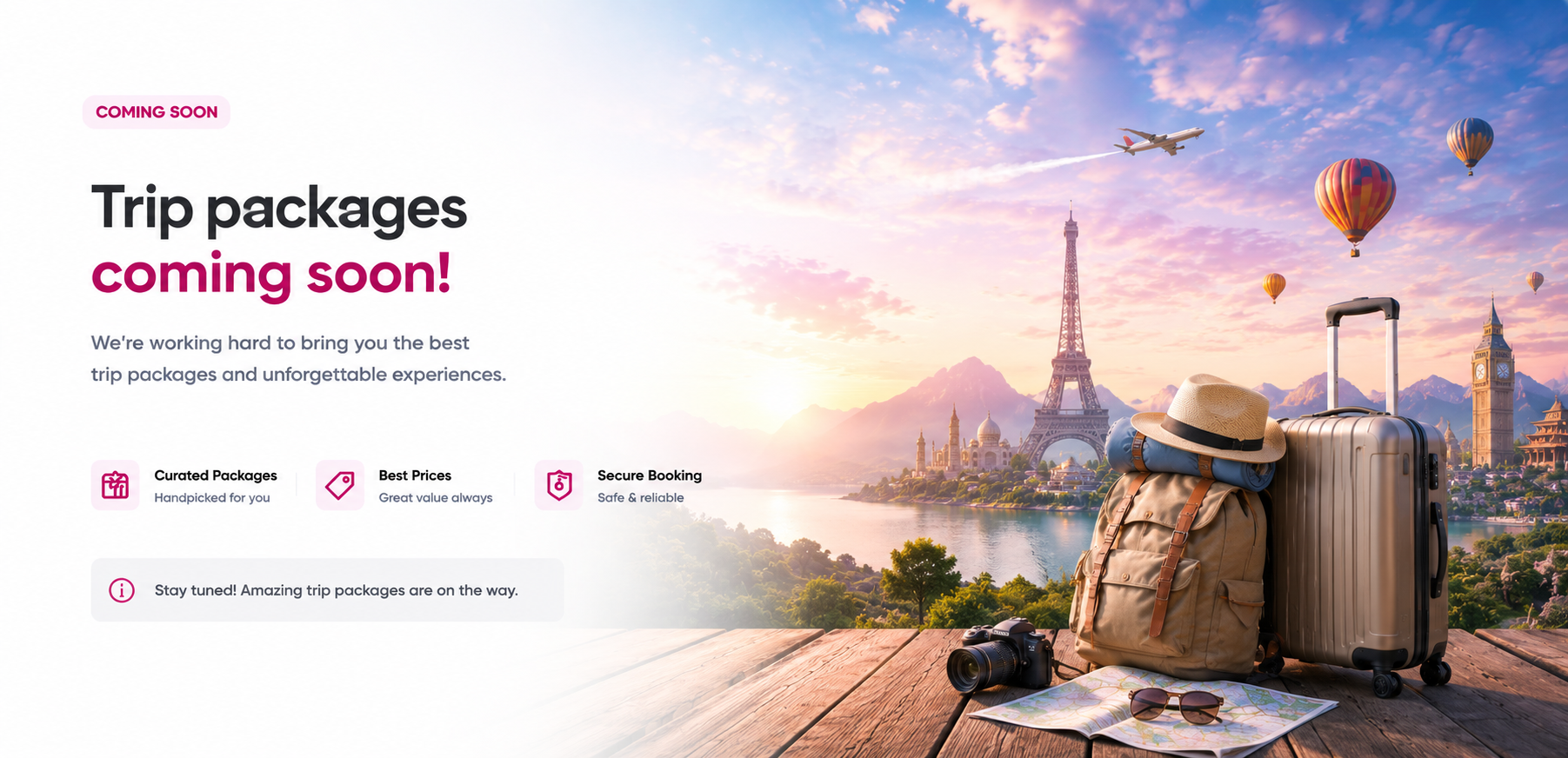 Trip packages coming soon